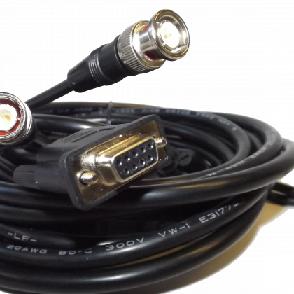 9-pin Female DSUB to 2 x BNC connector