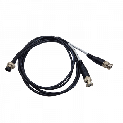 M12 5P connector male to Overmold 2*BNC male connectors